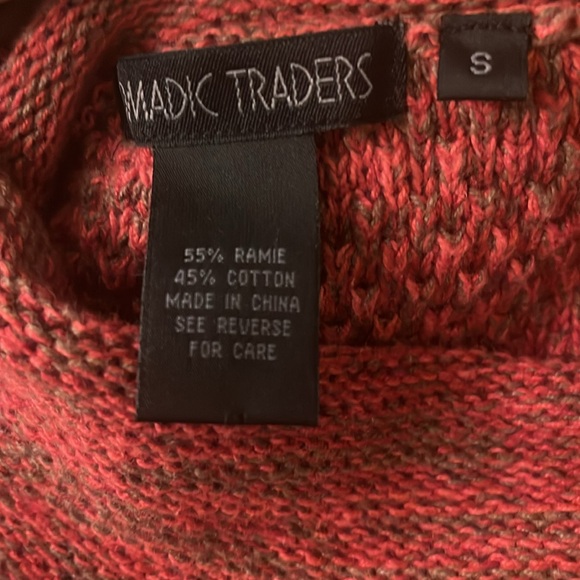 Nomadic Traders Orange Multi-colored Turtleneck Sweater - Picture 6 of 9